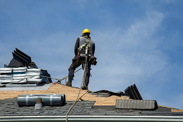 Professional Gutter Installation technician working in Gardner, MA